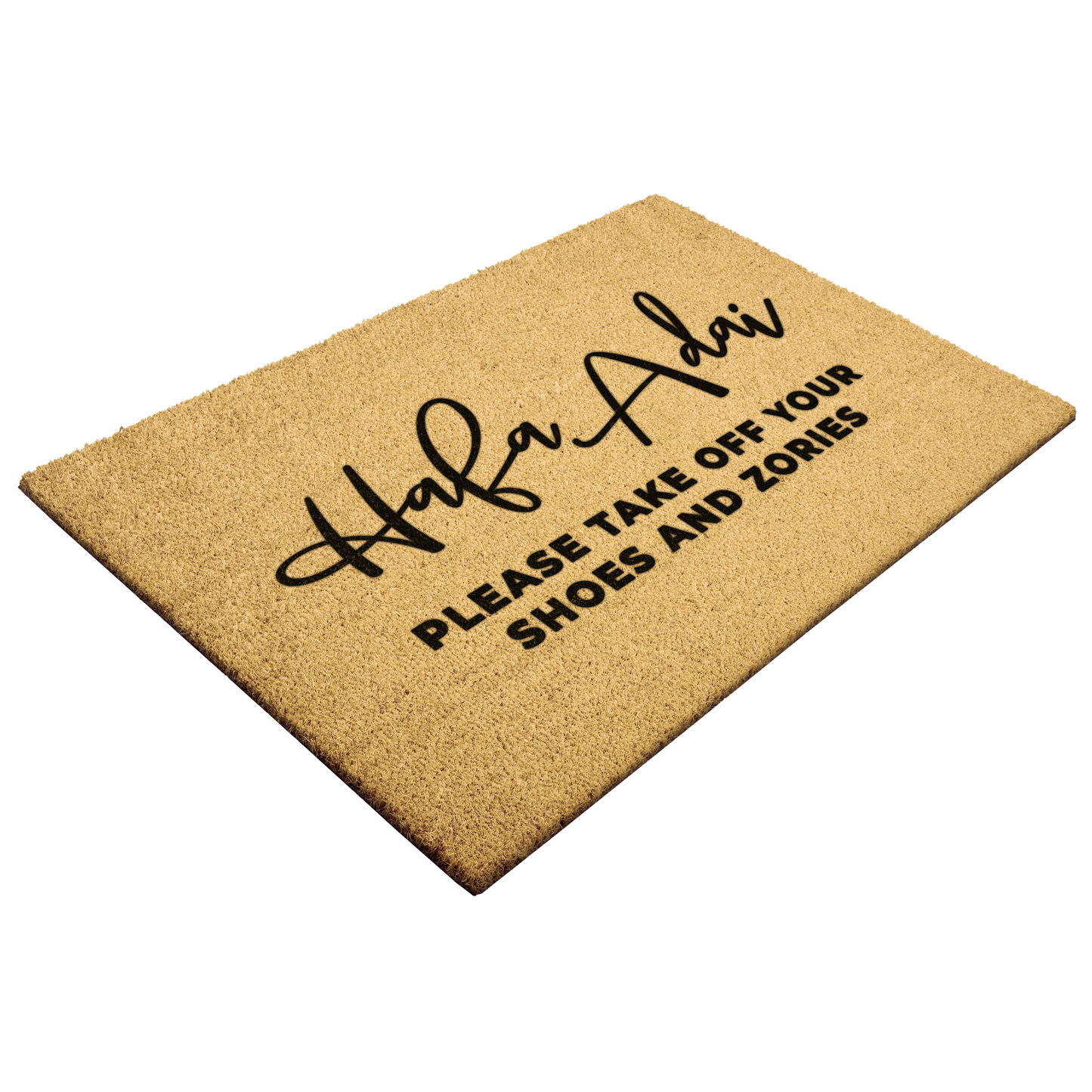 Hafa Adai Take Zories Off Guam CNMI Outdoor Coir Door Mat