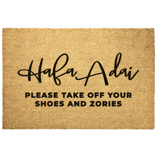 Hafa Adai Take Zories Off Guam CNMI Outdoor Coir Door Mat