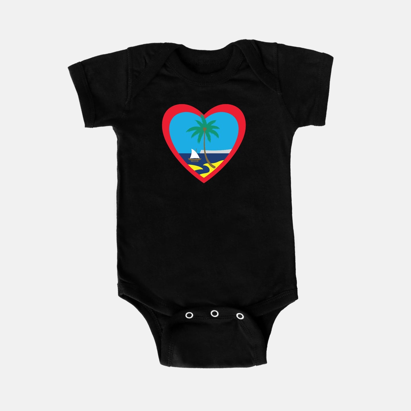 Heart Guam Color Baby Bodysuit