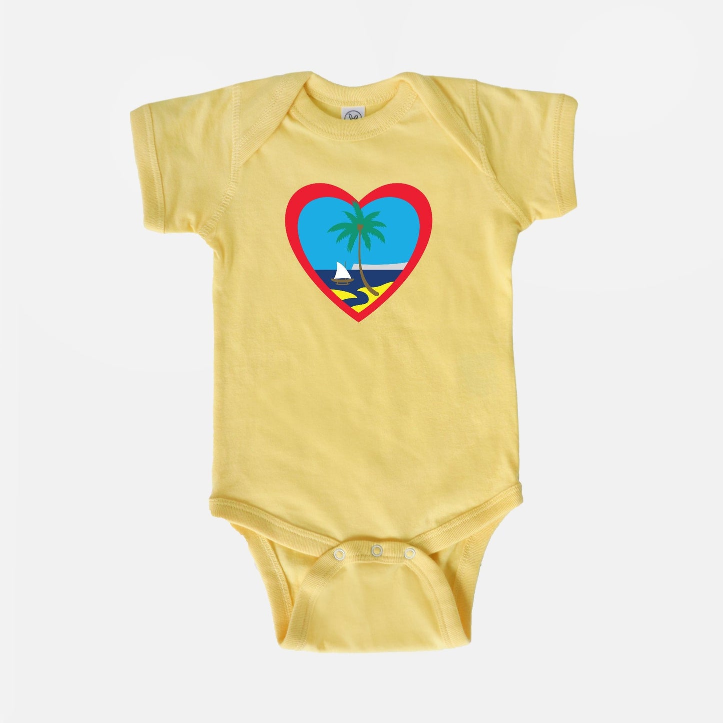 Heart Guam Color Baby Bodysuit