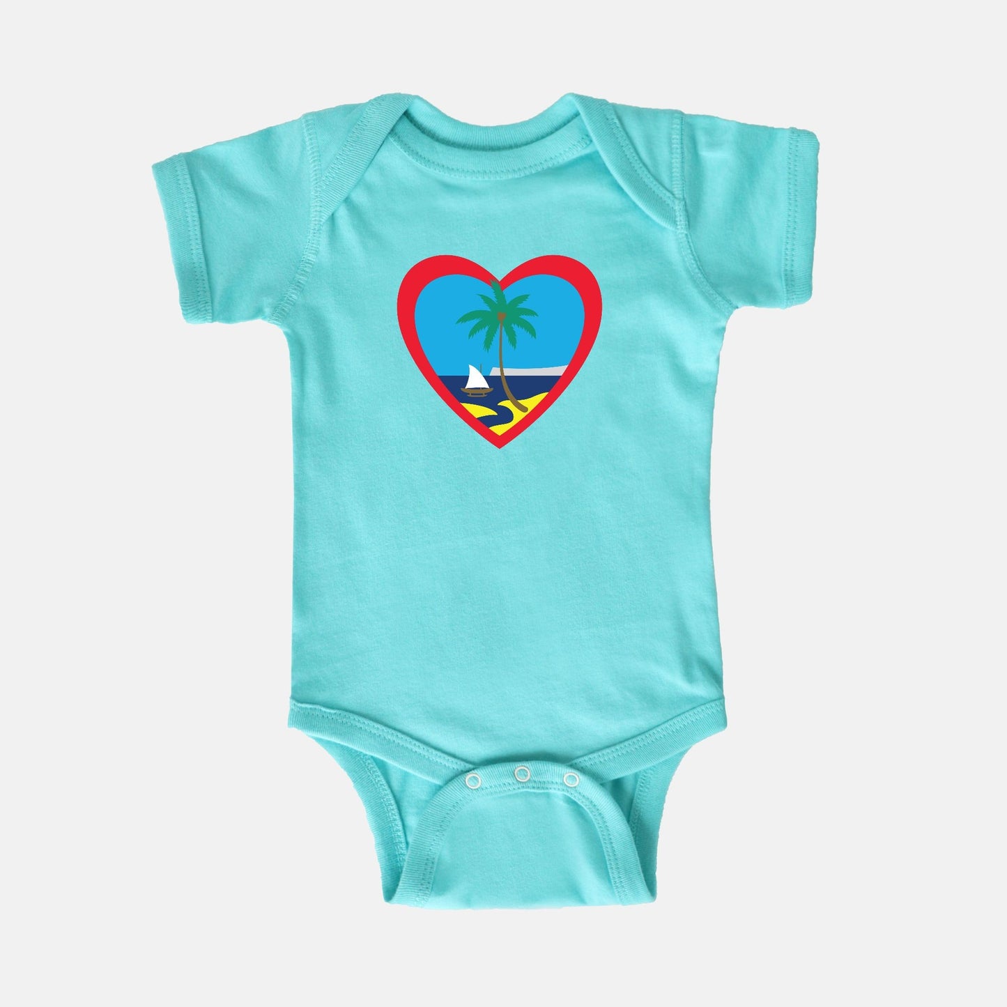 Heart Guam Color Baby Bodysuit