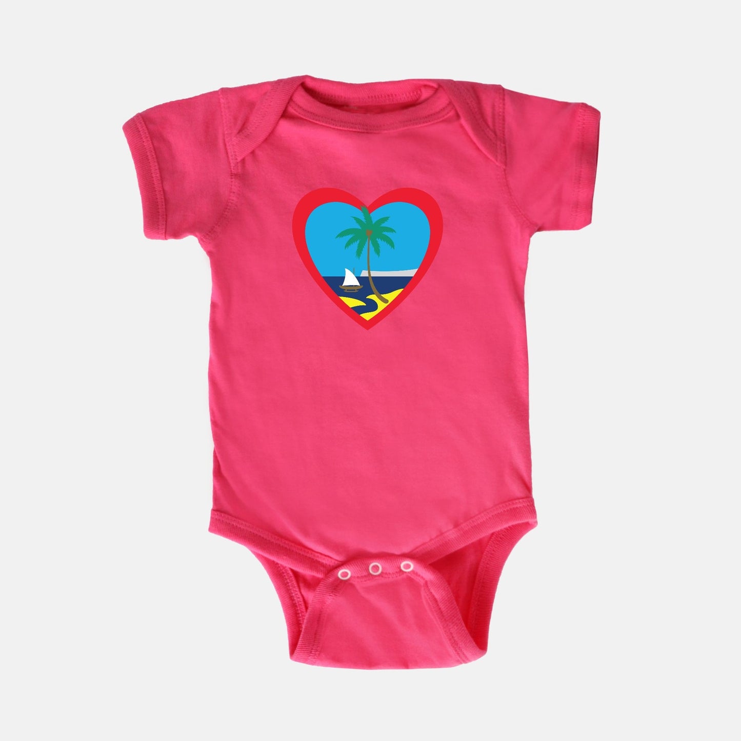 Heart Guam Color Baby Bodysuit