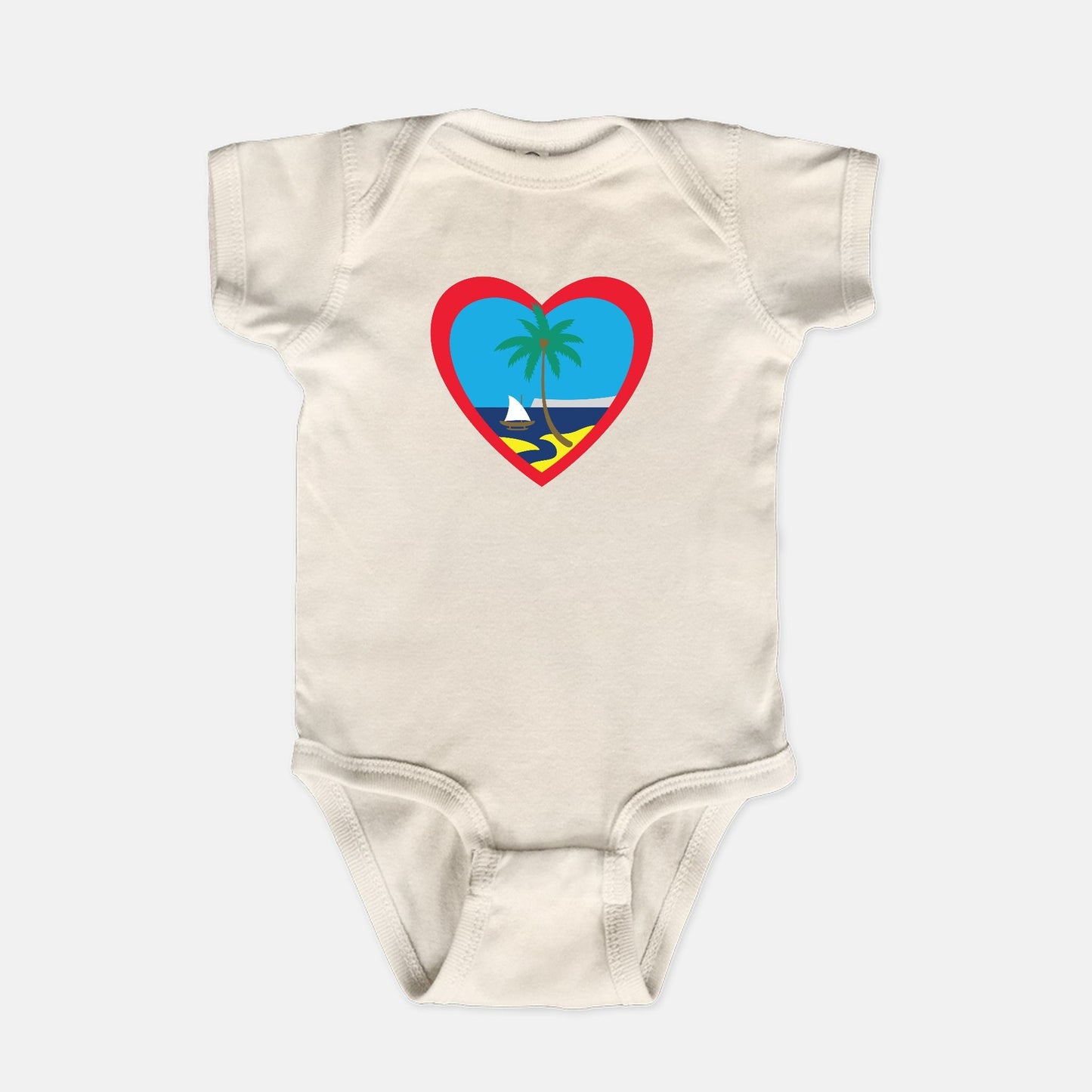 Heart Guam Color Baby Bodysuit