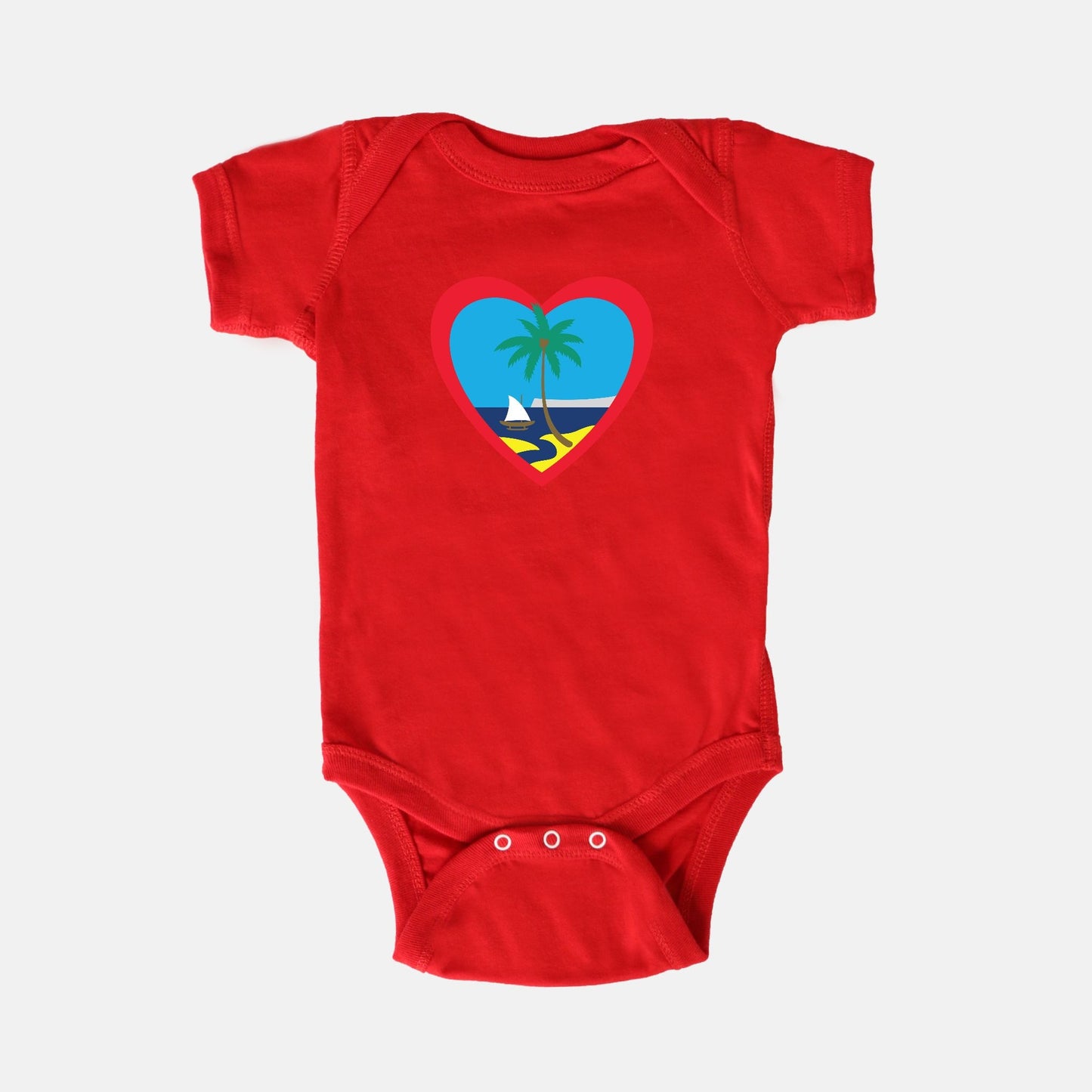 Heart Guam Color Baby Bodysuit