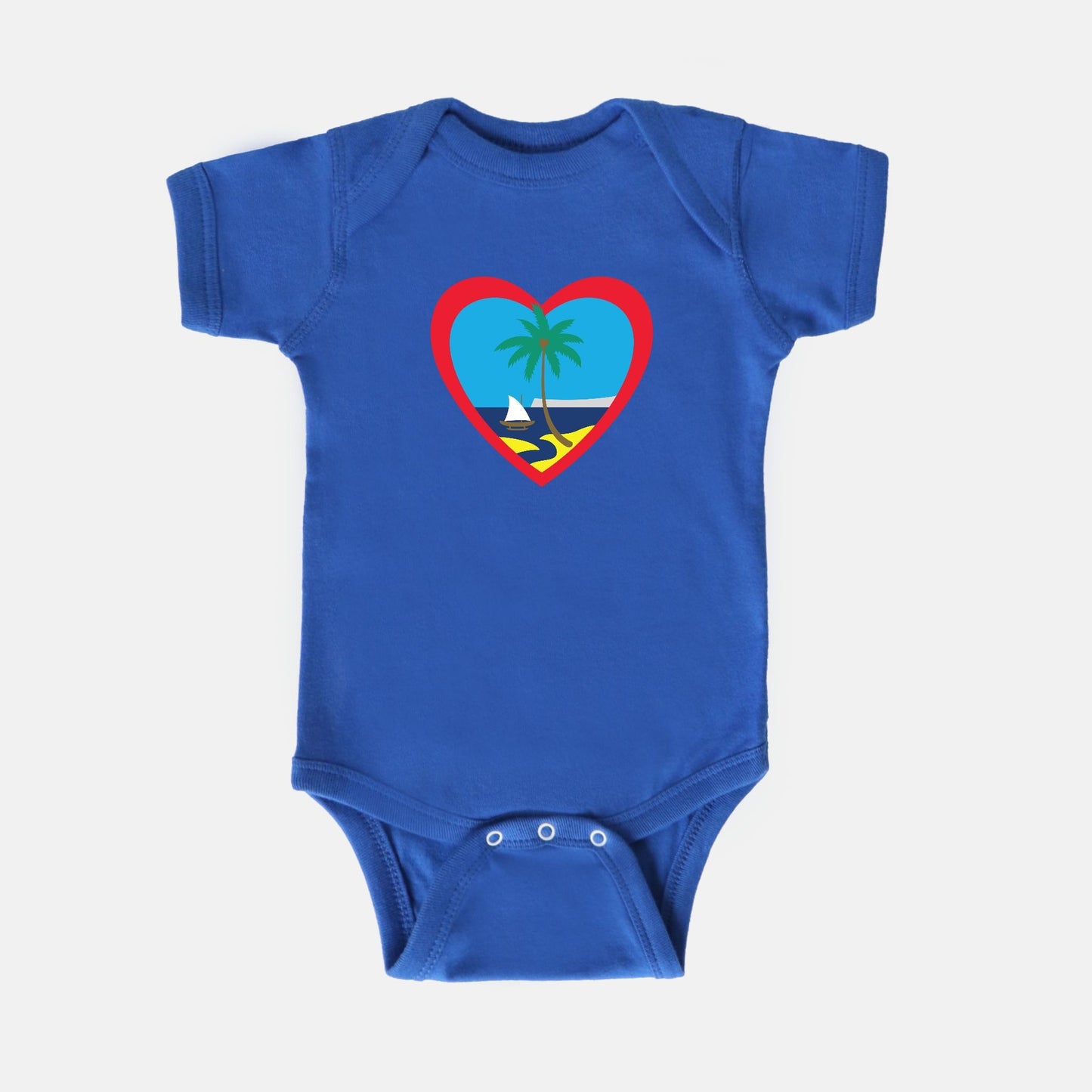 Heart Guam Color Baby Bodysuit