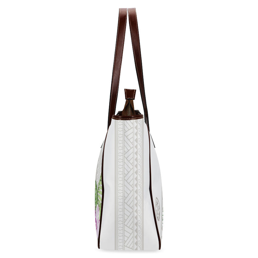Guam Seal Purple Hibiscus Tribal Classic Tote Purse