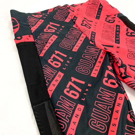 Guam 671 Pink Mesh Leggings