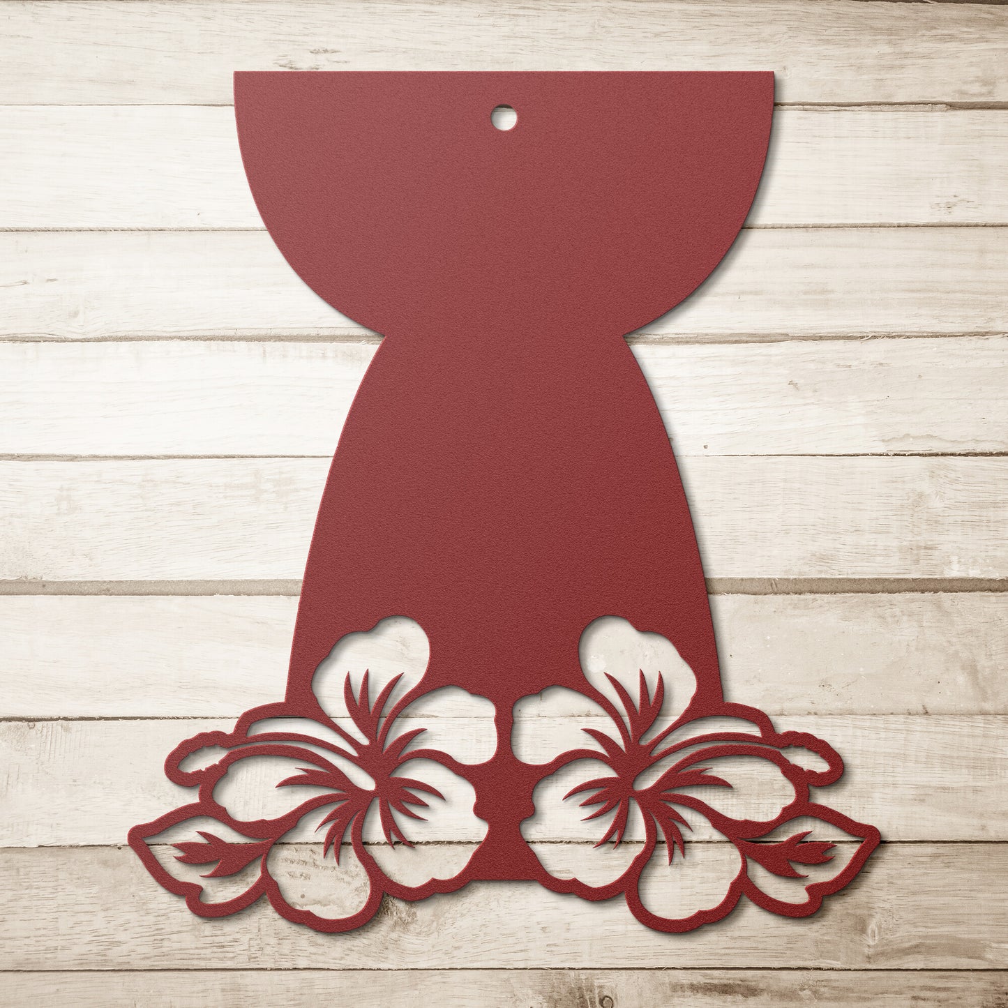 Latte Stone Hibiscus Guam CNMI Metal Wall Decor Sign