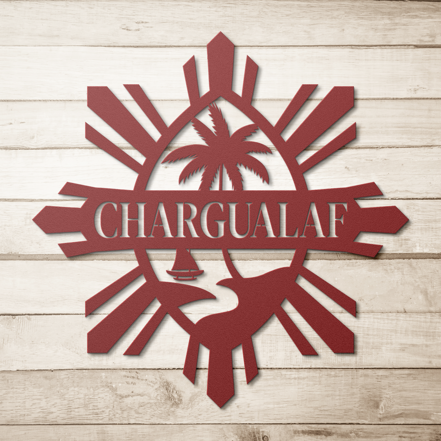 Personalized Guam Philippines Metal Wall Decor Sign