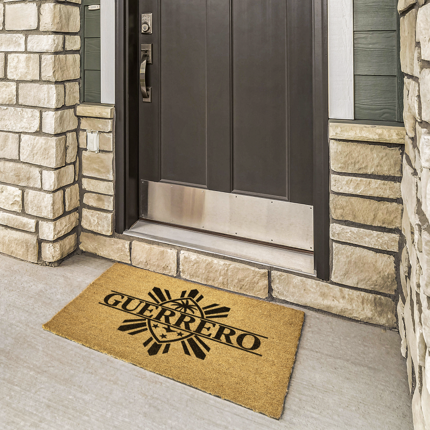 Personalized Guam Philippines Outdoor Coir Door Mat