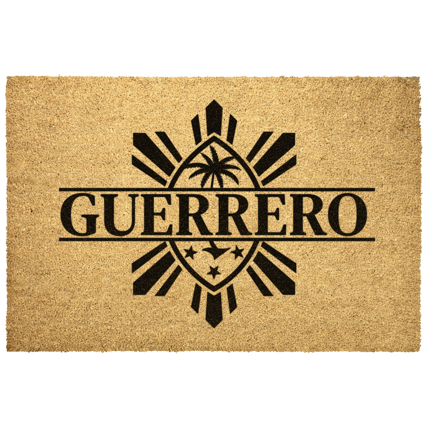 Personalized Guam Philippines Outdoor Coir Door Mat