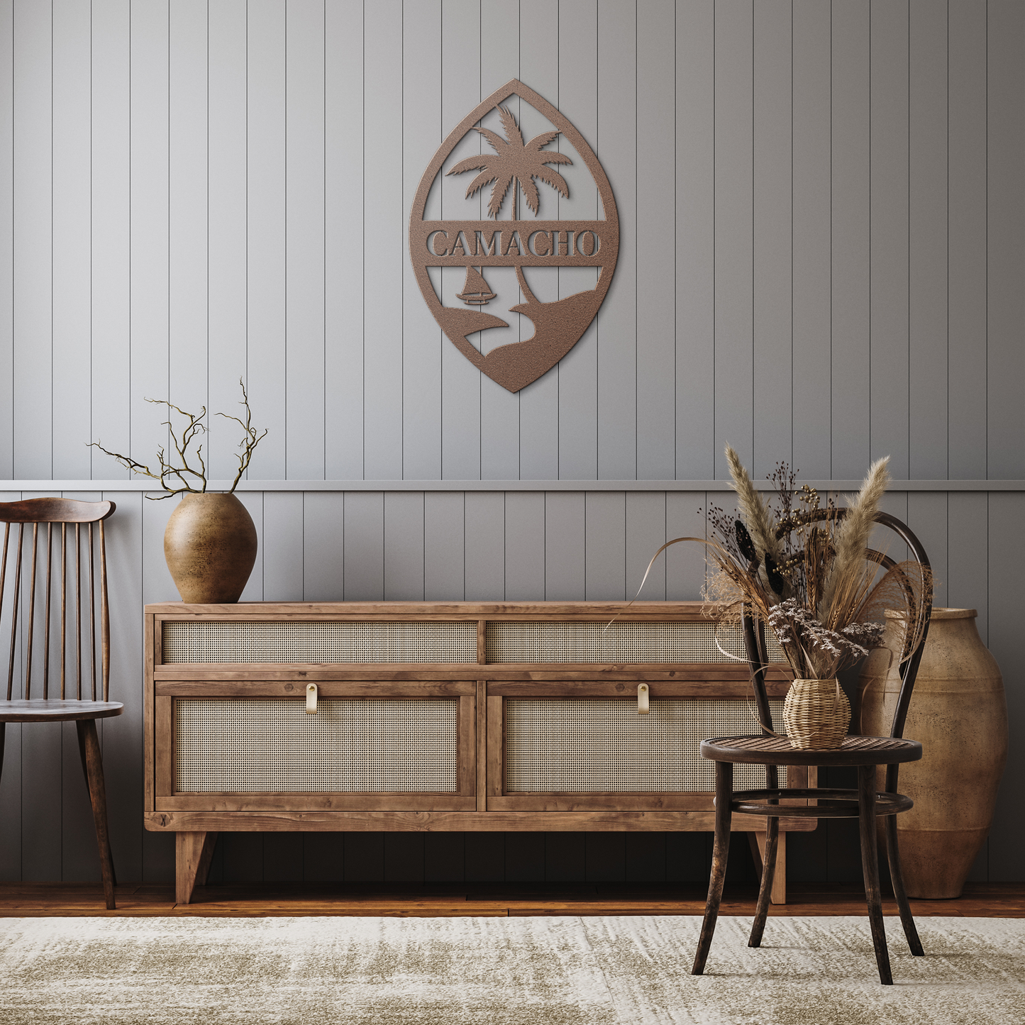 Personalized Guam Seal Metal Wall Decor Sign