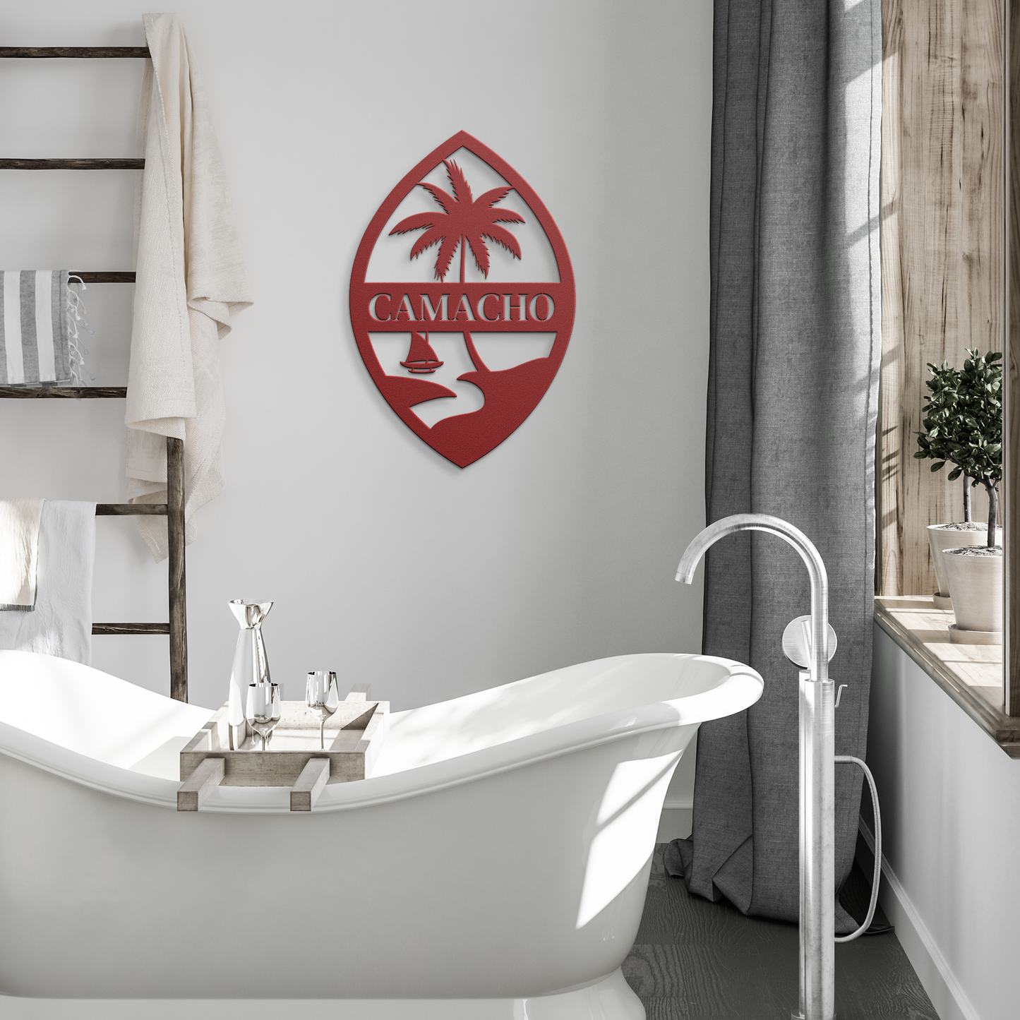 Personalized Guam Seal Metal Wall Decor Sign