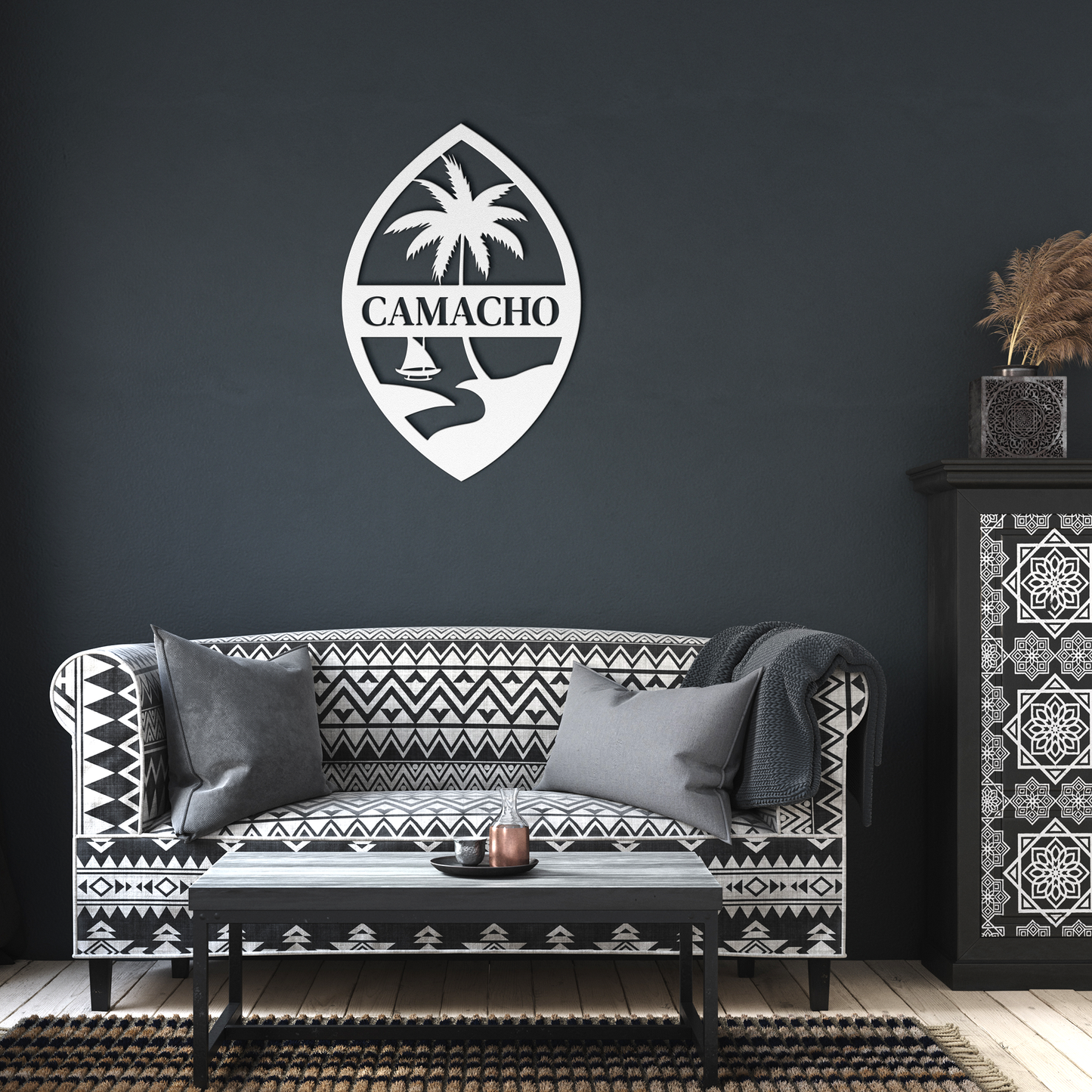 Personalized Guam Seal Metal Wall Decor Sign