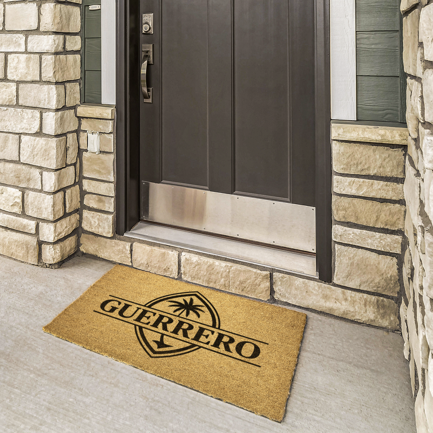 Personalized Guam Sling Stone Outdoor Coir Door Mat