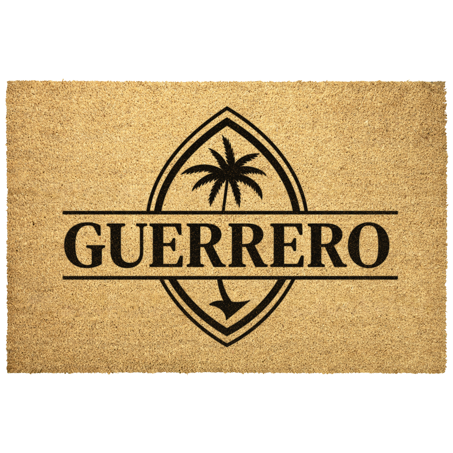 Personalized Guam Sling Stone Outdoor Coir Door Mat