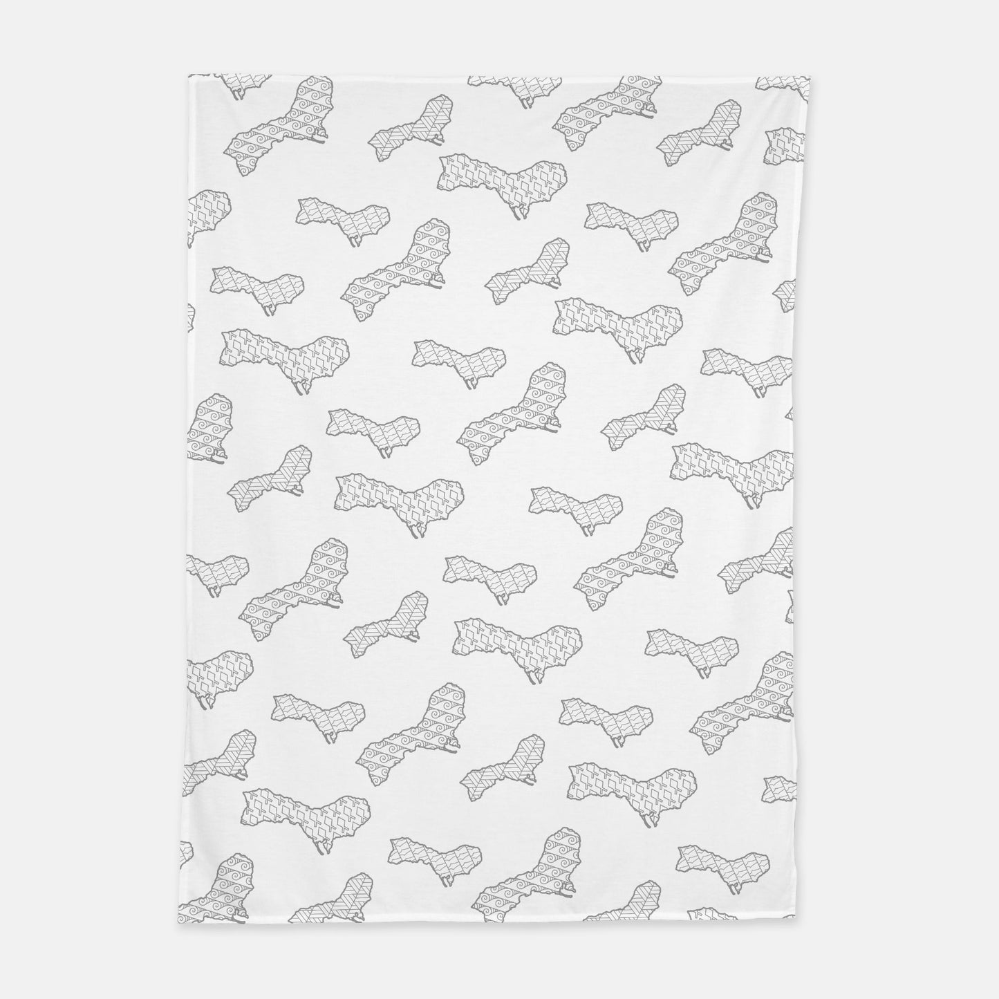 Islands of Guam Gray Baby Swaddle Blanket