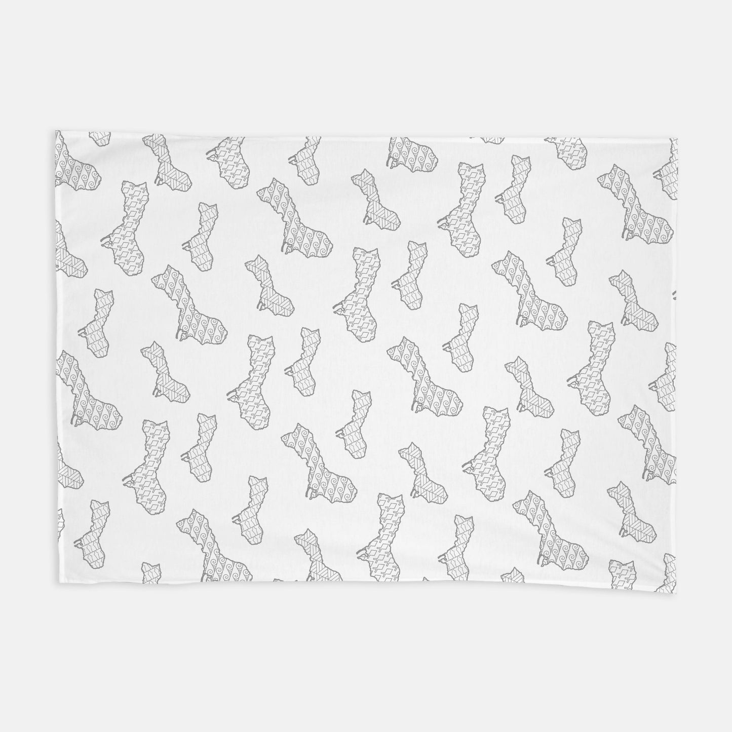 Islands of Guam Gray Baby Swaddle Blanket