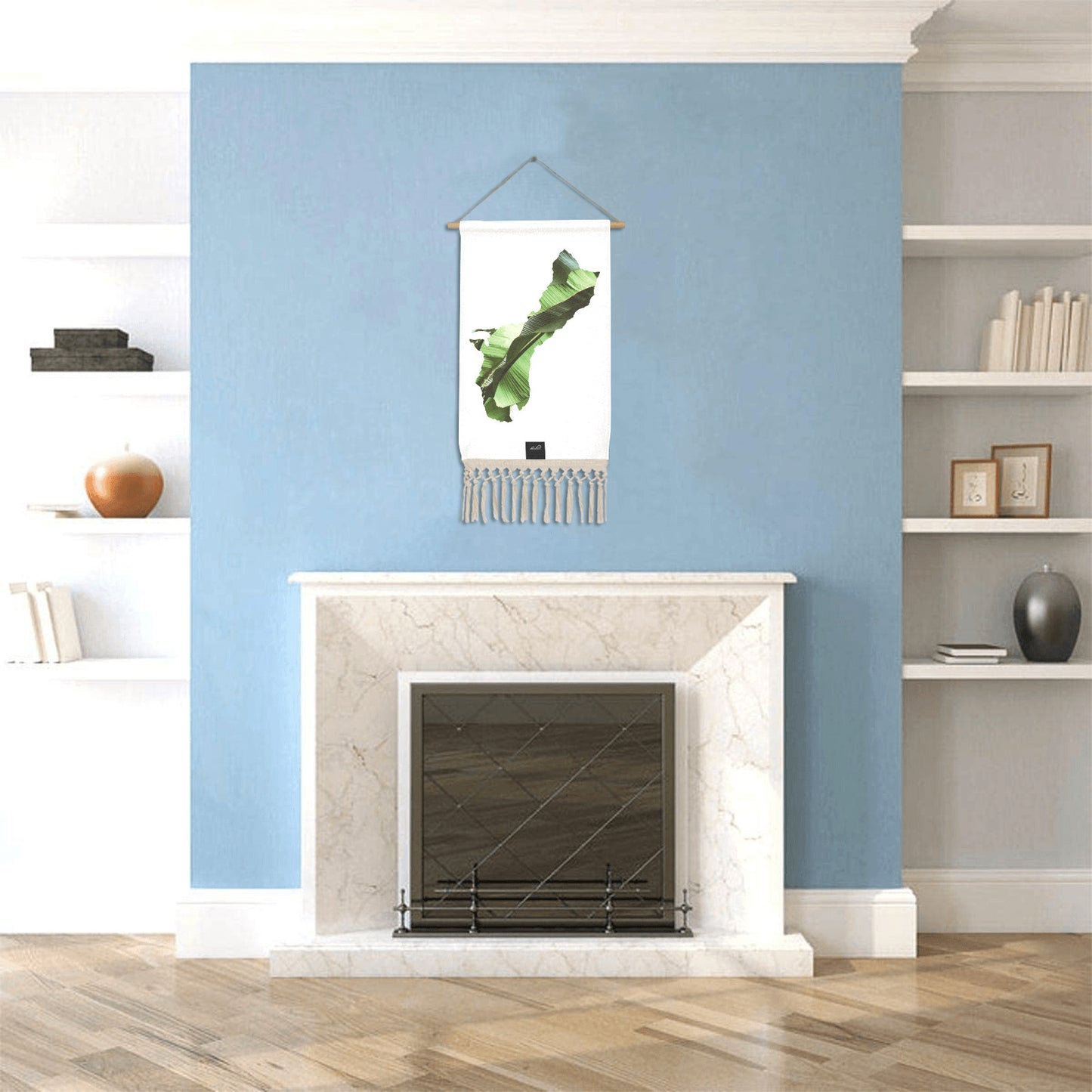 Guam Island Banana Leaves Linen Hanging Poster