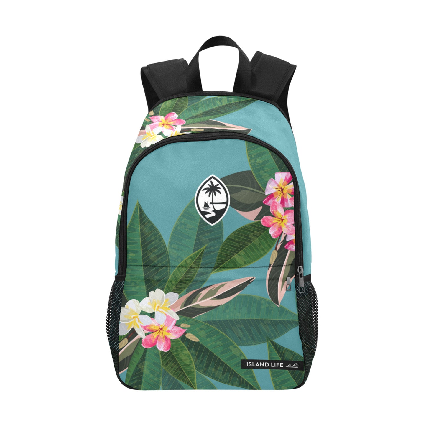 Guam Plumeria Laptop Side Pockets Backpack