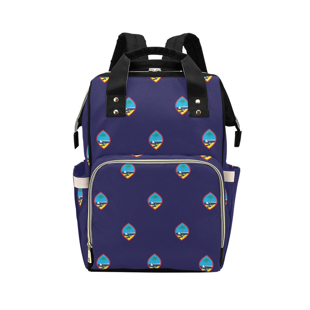 Guam Flag Multi-Function Baby Diaper Backpack Bag