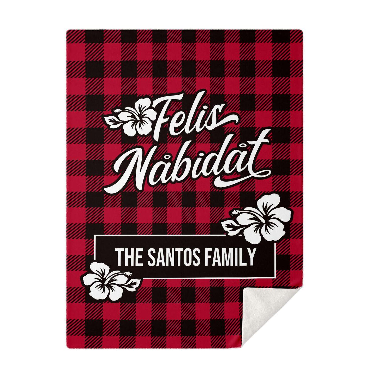 Felis Nabidat Christmas Guam CNMI Microfleece Blanket with Personalization