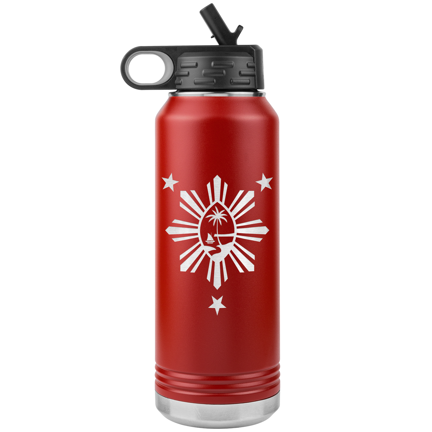 Guam Philippines 32oz Water Bottle Tumbler