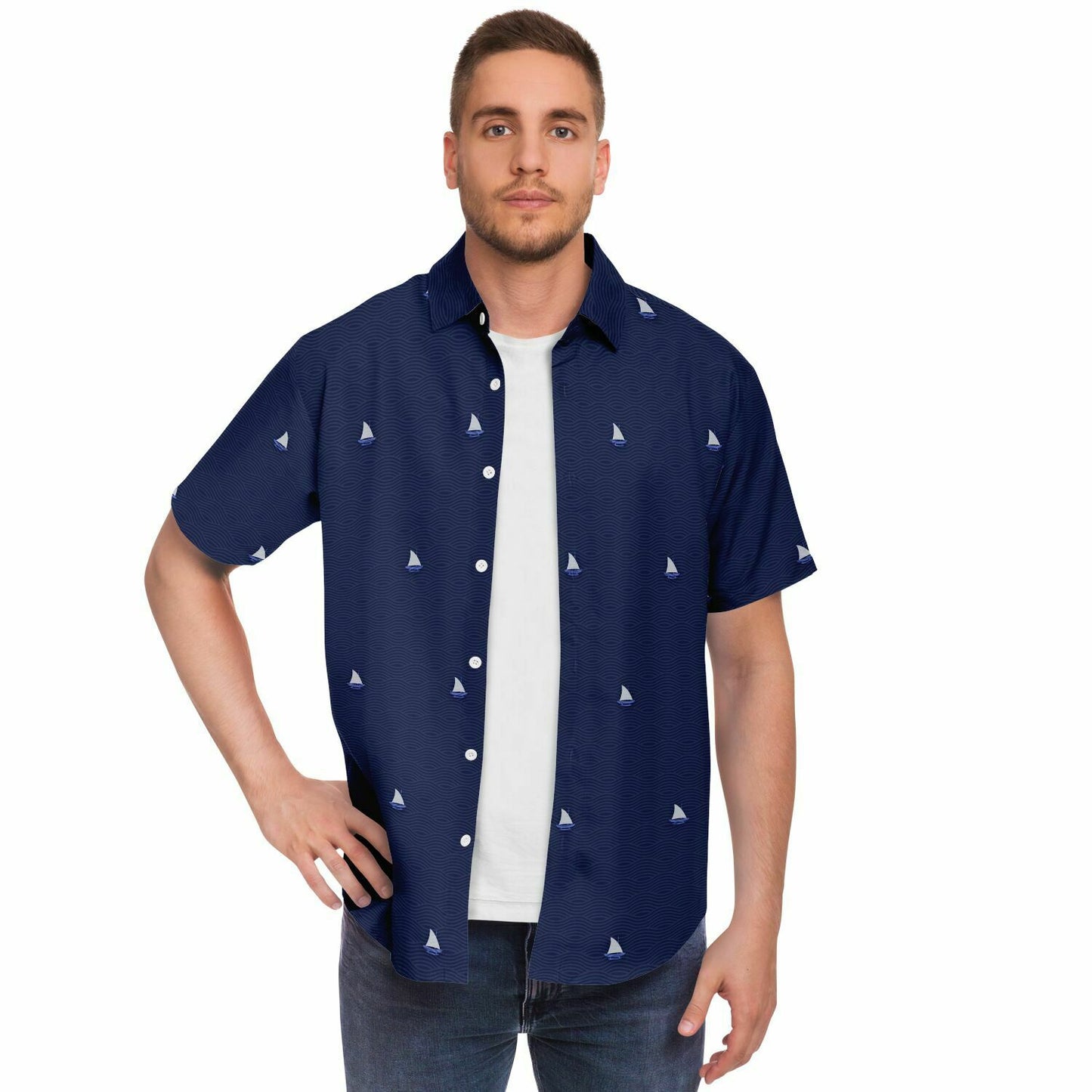 Proa Waves Guam CNMI Button Down Shirt