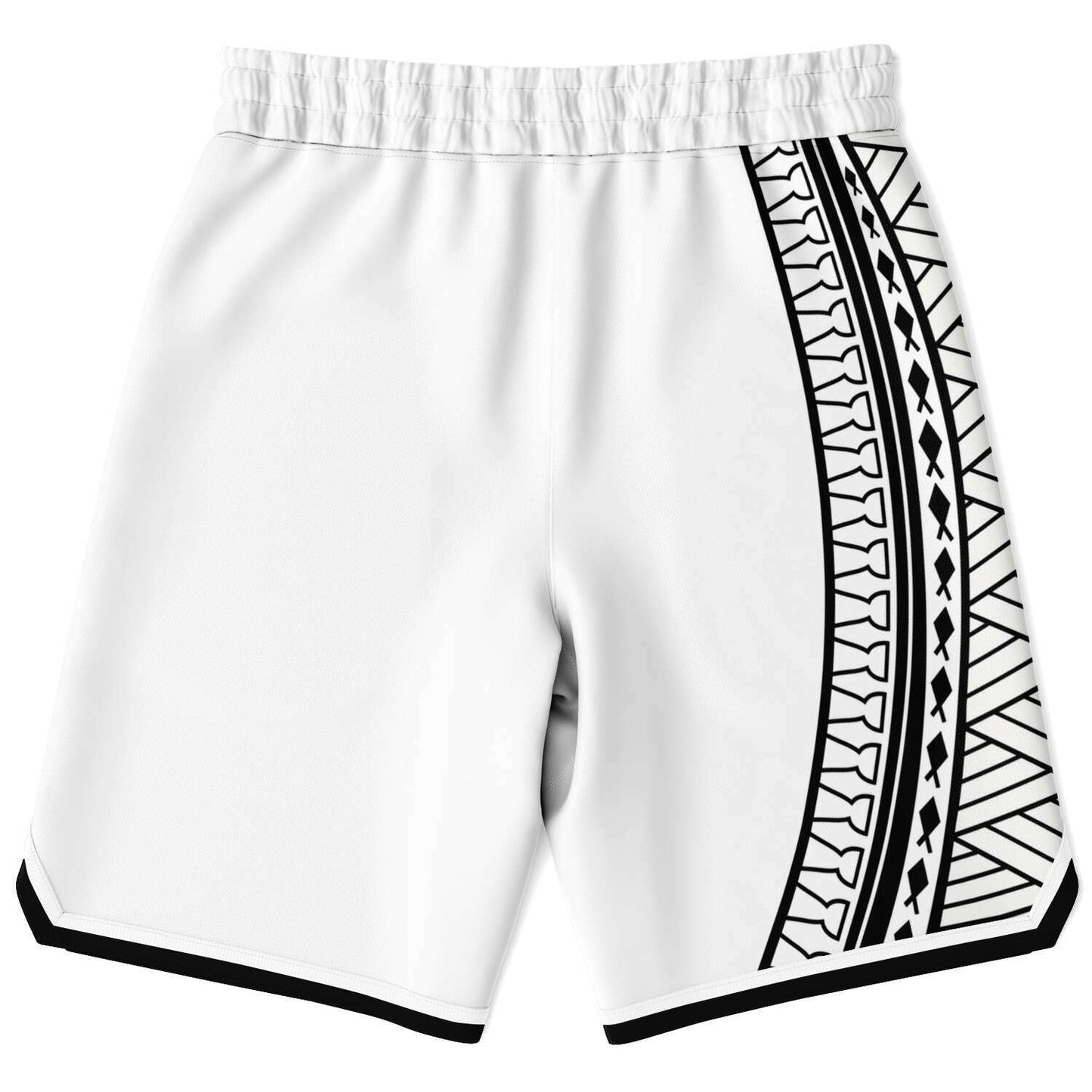 Guam Tribal White Basketball Shorts