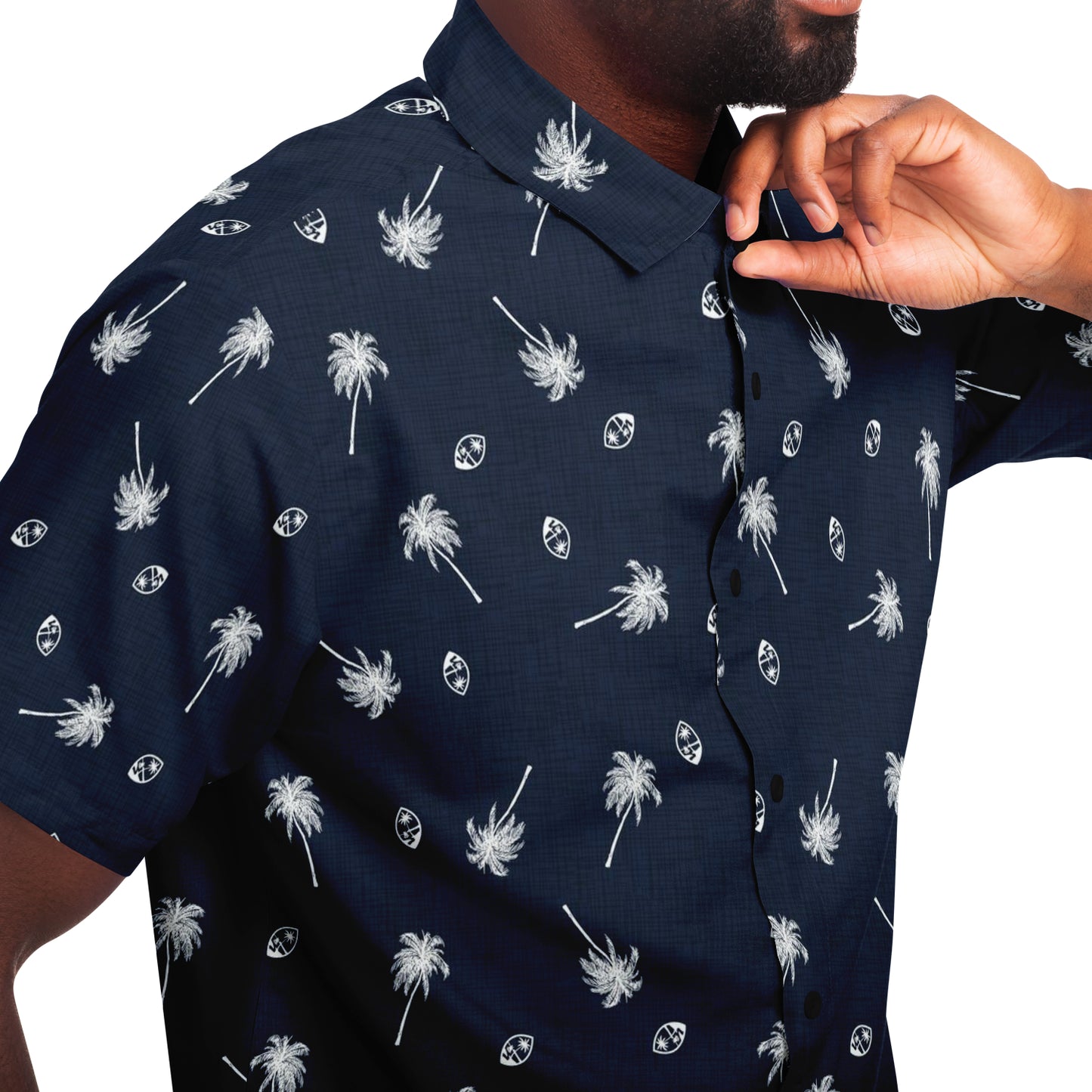 Guam Seal Coconut Trees Button Down Shirt