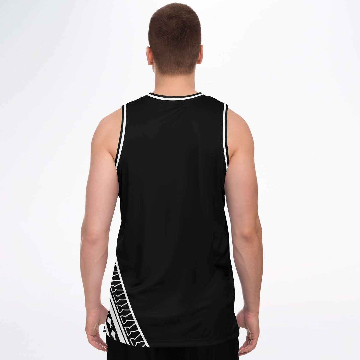 Guam Seal Tribal Black Basketball Jersey