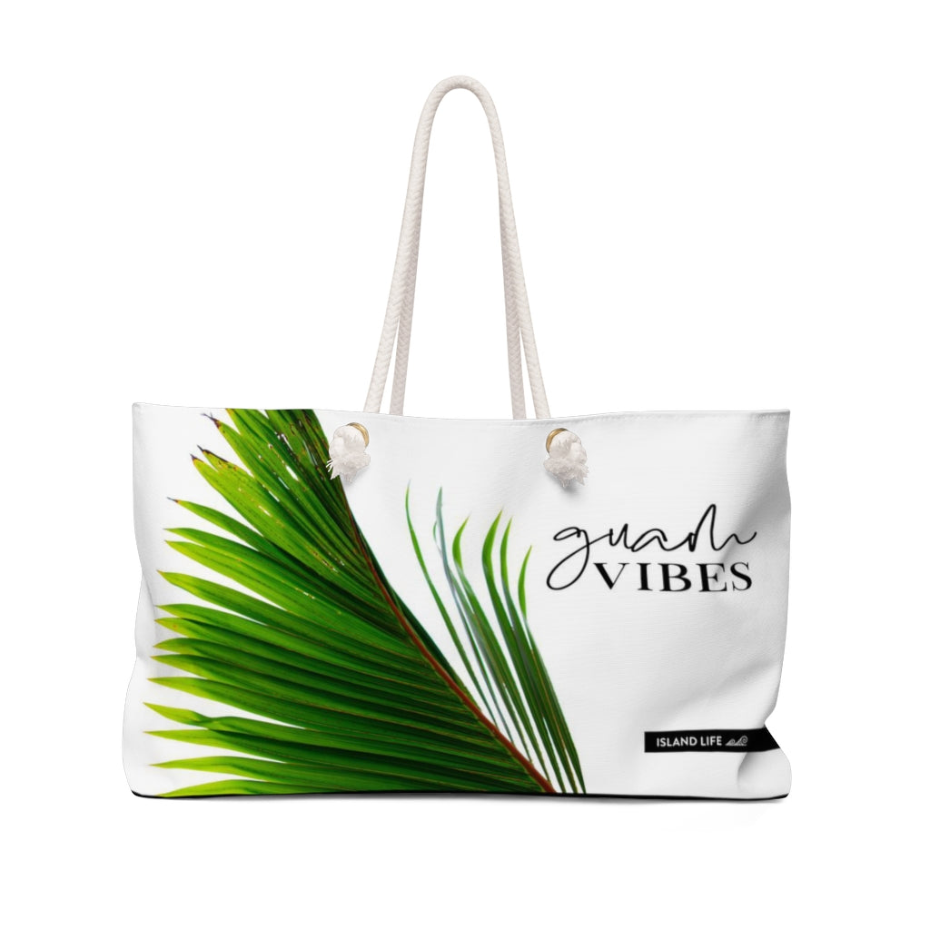 Guam Vibes Coconut Leaf Weekender Tote Bag