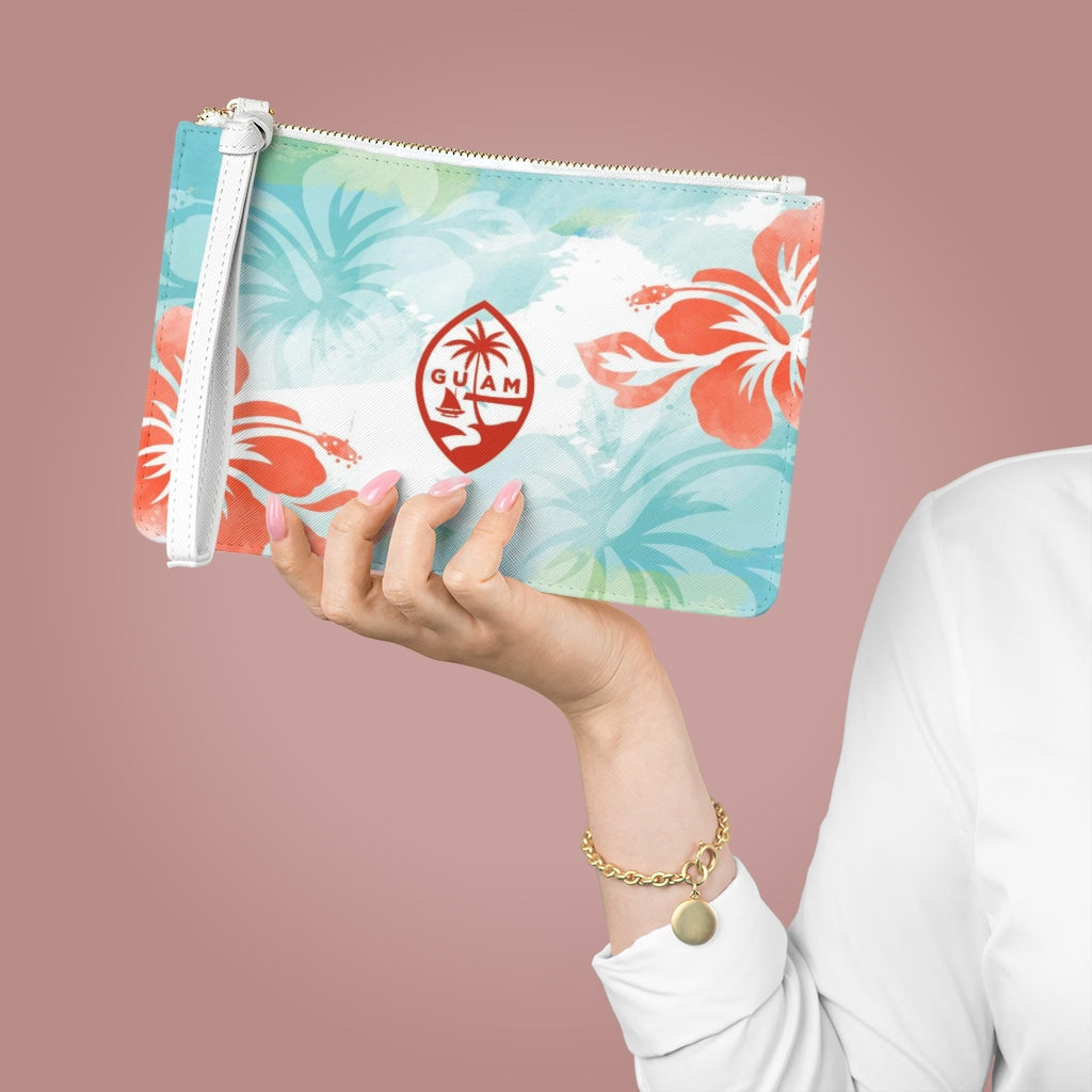 Guam Hibiscus Clutch Bag