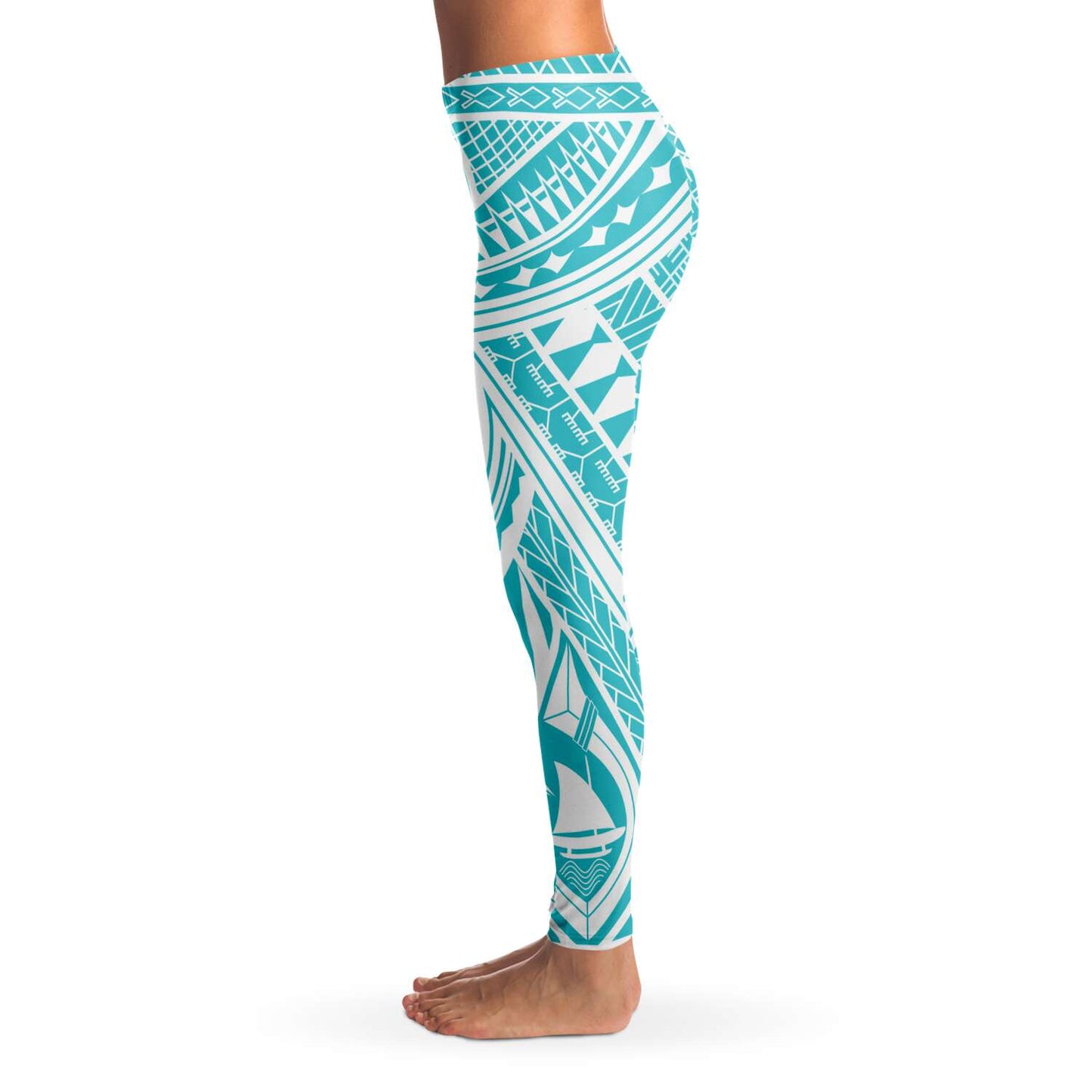 Guahan Modern Tribal Guam CNMI Blue Premium Leggings