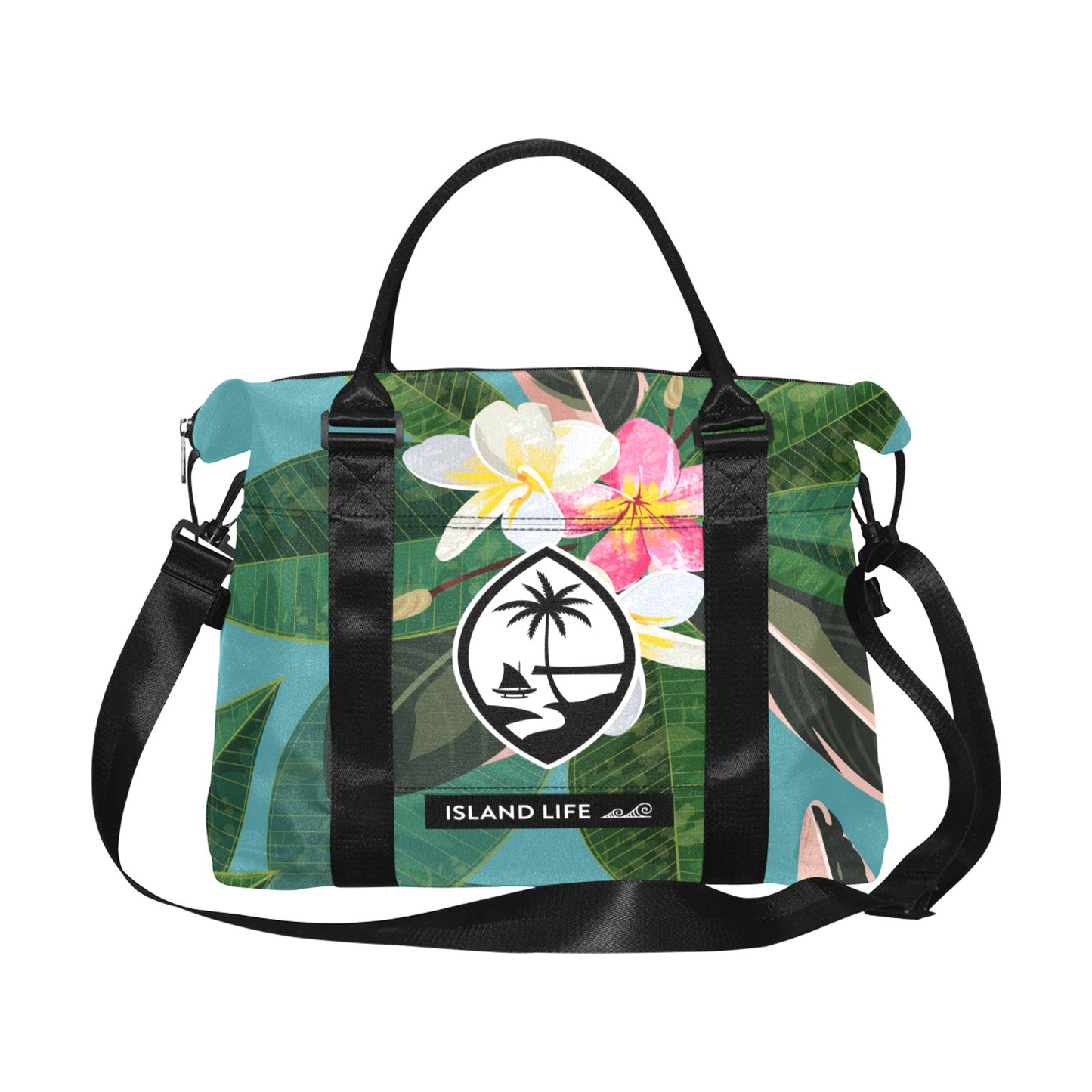 Guam Plumeria Large Travel Duffel Bag