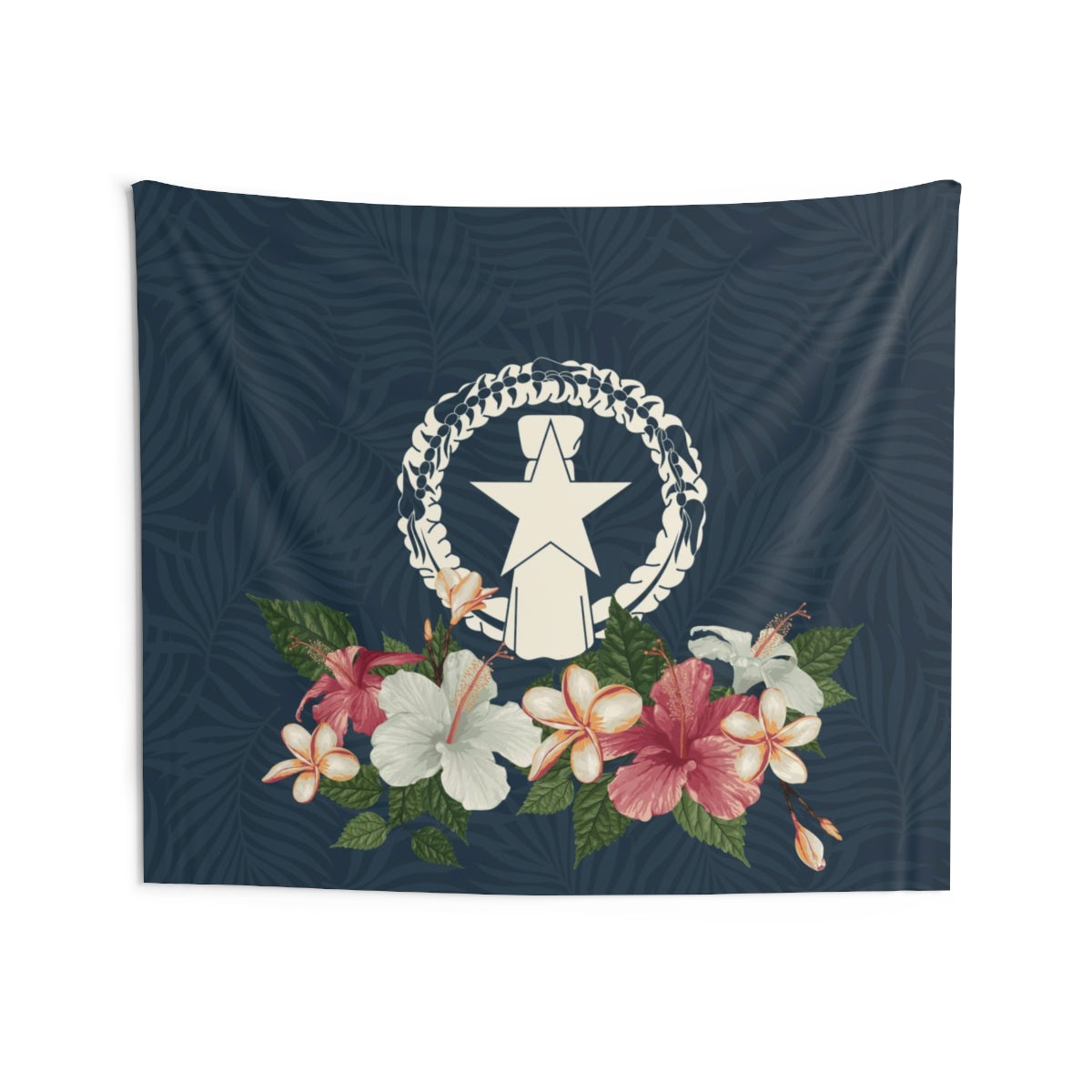 CNMI Vintage Hibiscus Indoor Wall Tapestry