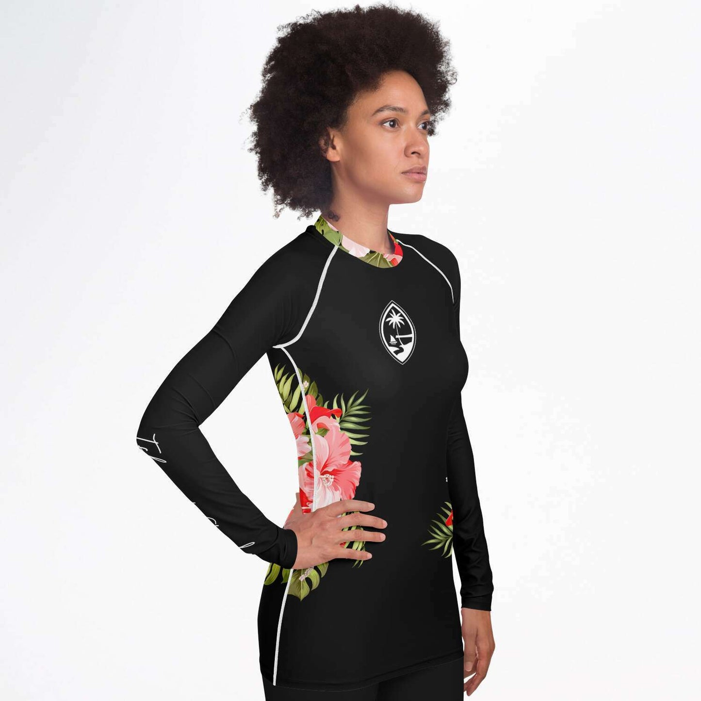 Guam Hibiscus Women's Rashguard