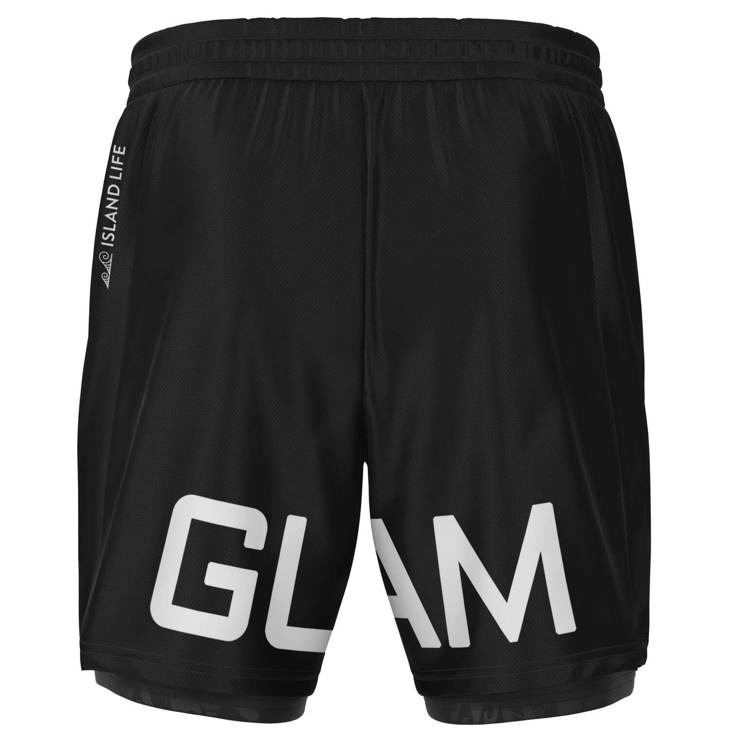 Guam Tribal Layer 2-in-1 Phone Pocket Active Shorts
