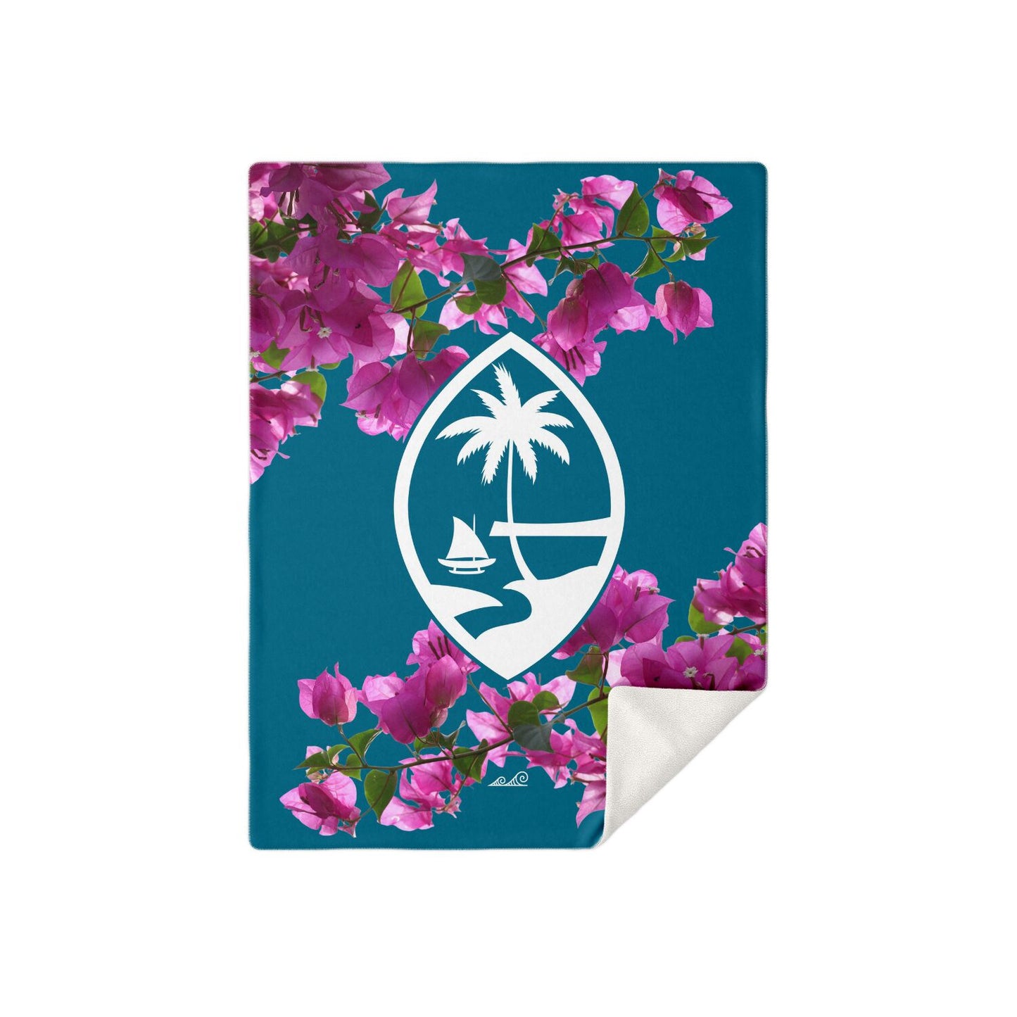 Guam Puti Tai Nobio Bougainvillea Microfleece Blanket