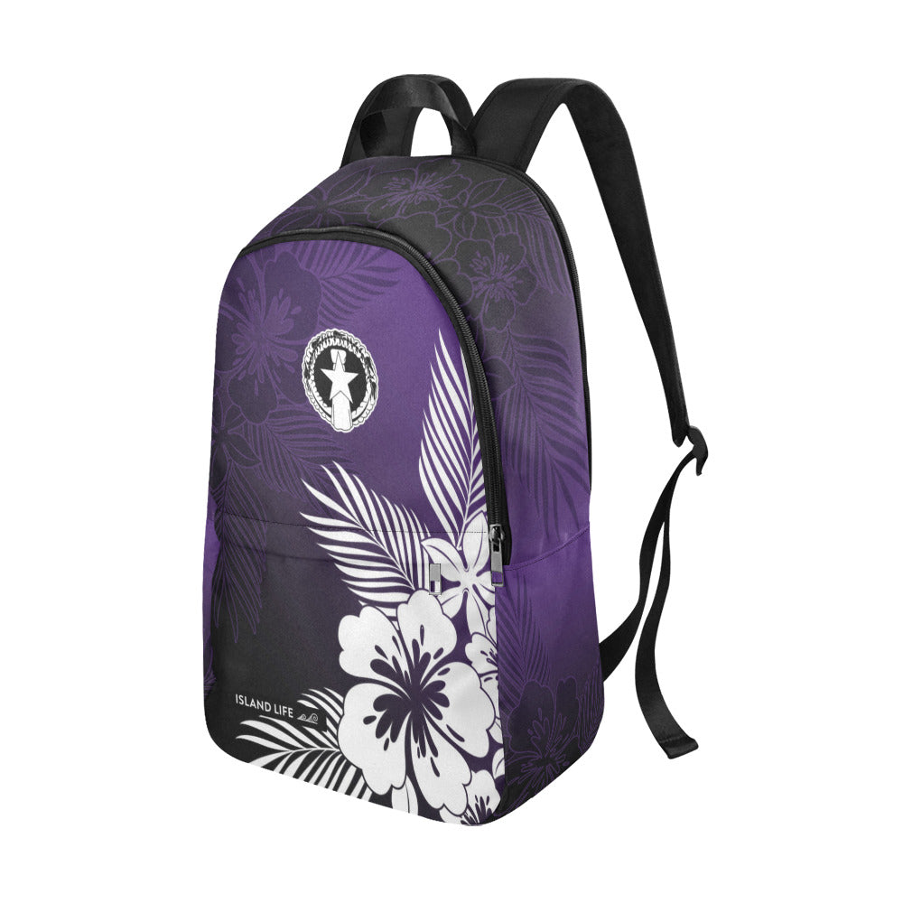 CNMI Tropical Hibiscus Purple Laptop Backpack