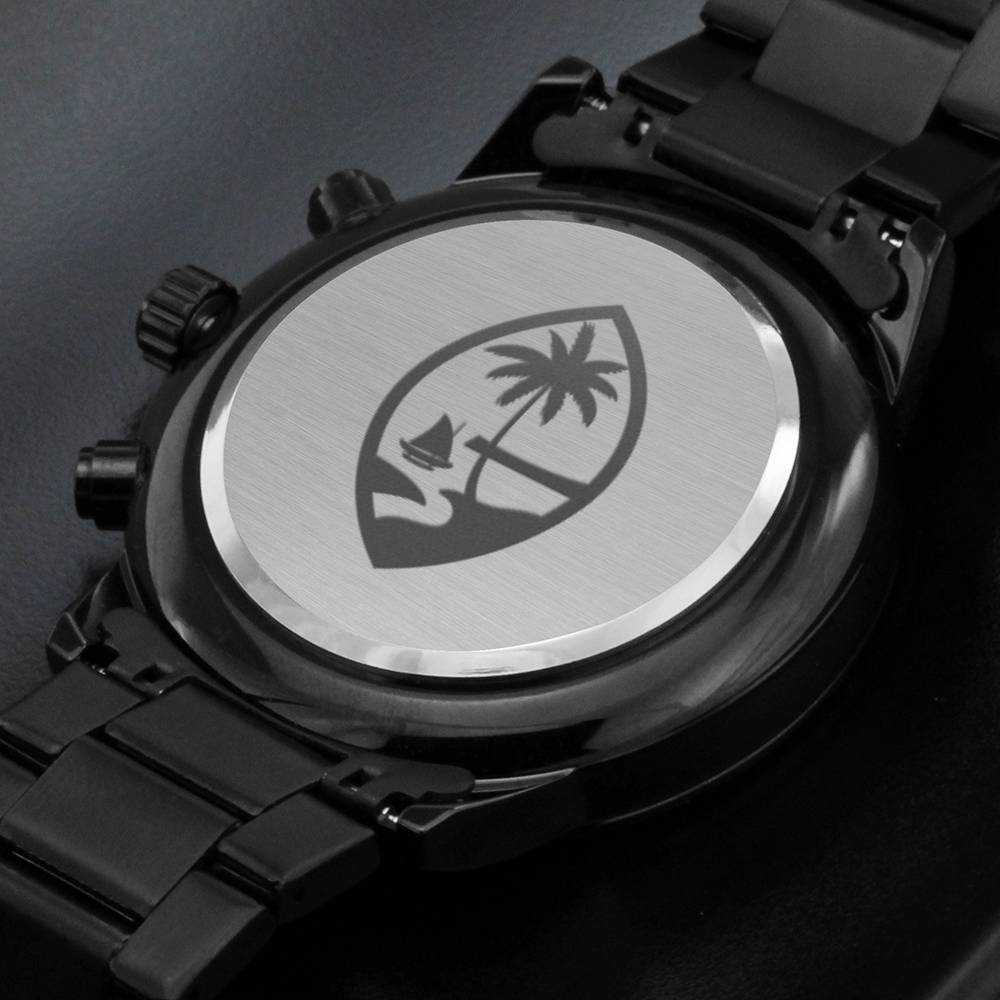 Guam Seal Black Chronograph Watch