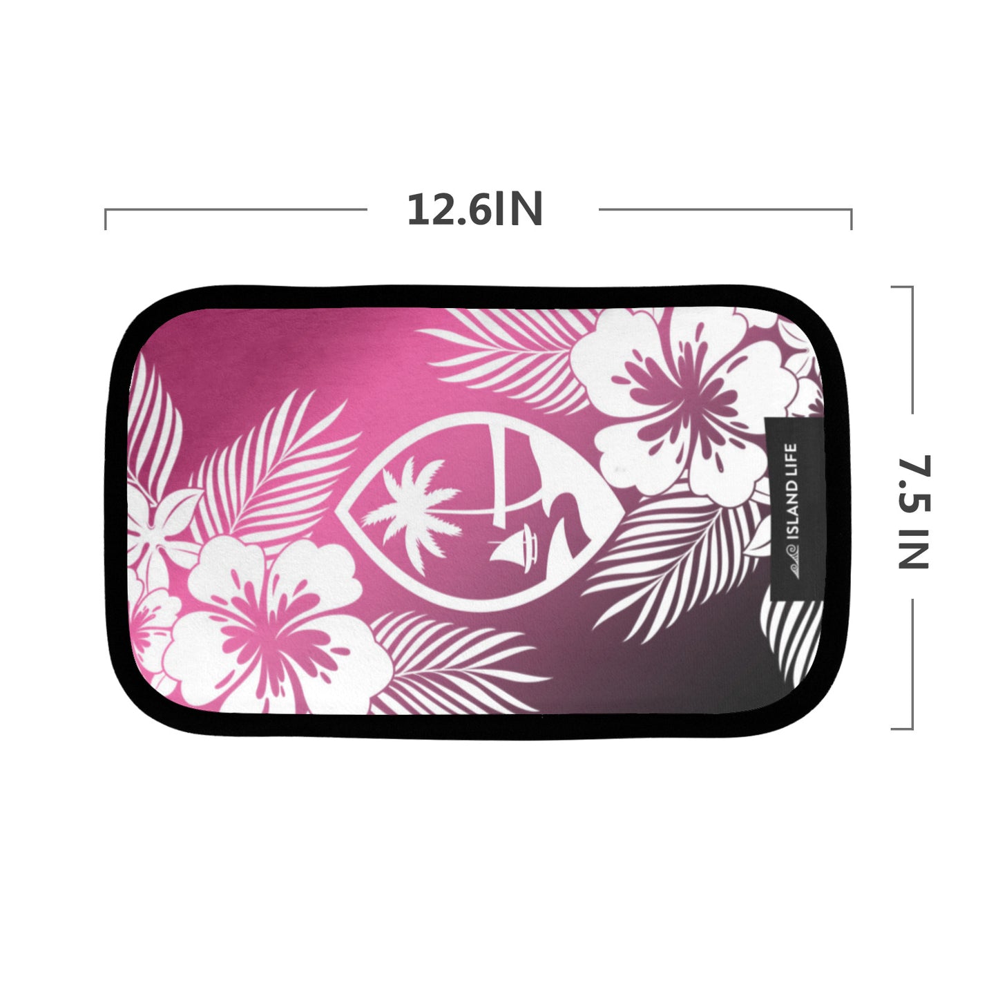 Guam Tropical Hibiscus Pink Car Armrest Cover