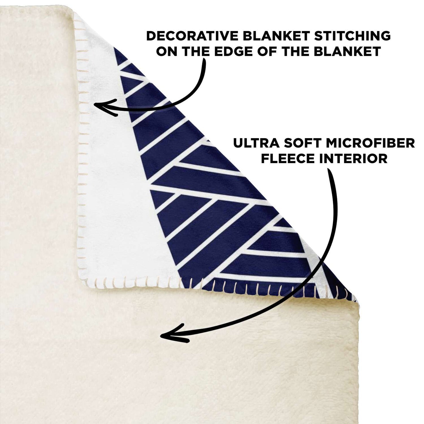 Guam Seal Tribal Blue Microfleece Blanket