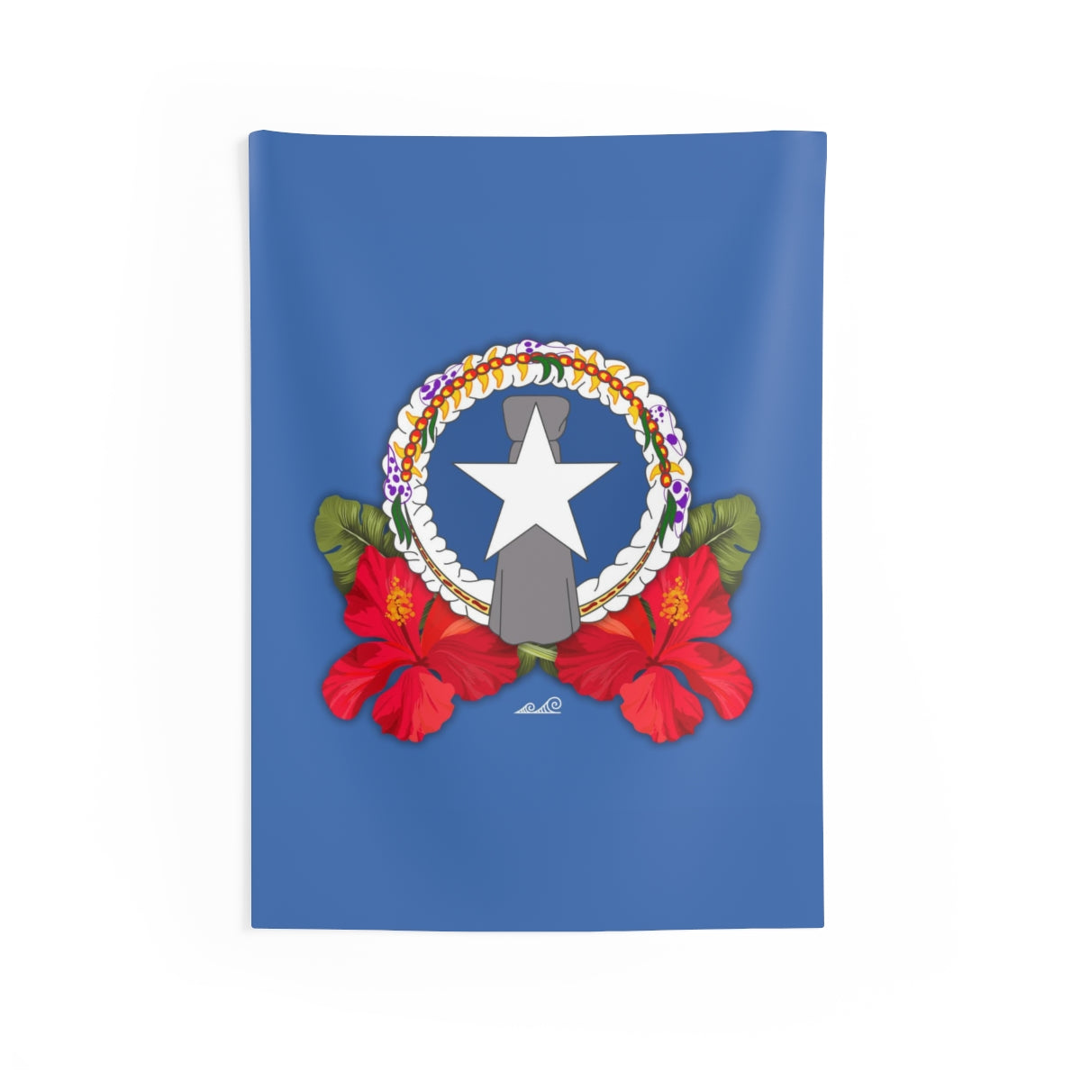 CNMI Seal Hibiscus Paradise Indoor Wall Tapestry