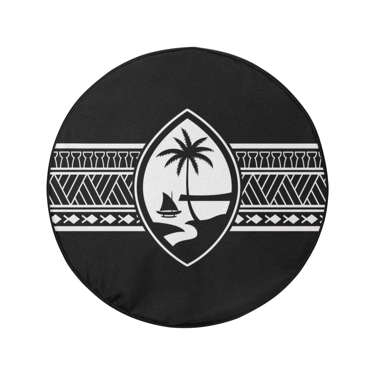 Guam Seal Tribal Jeep Spare Tire Cover