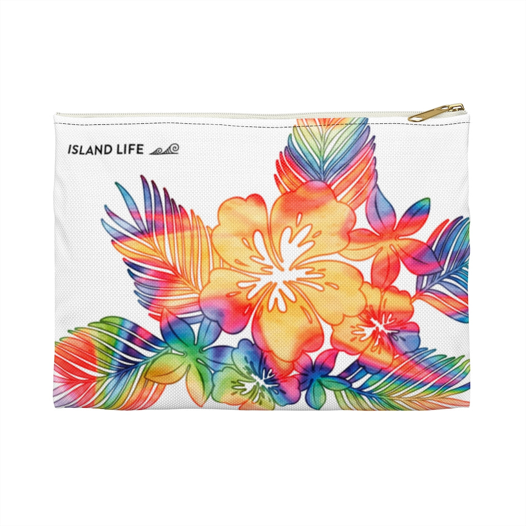 Tropical Hibiscus Tie Dye Guam CNMI Saipan Accessories Carry All Pouch