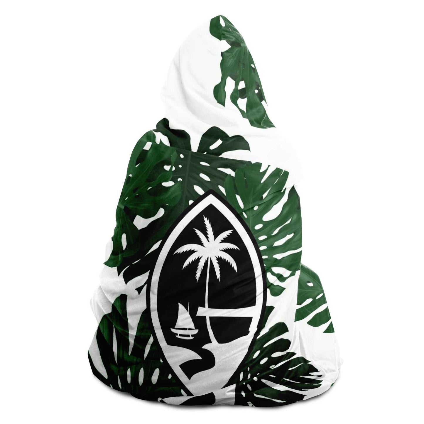Guam Lemai Leaves Premium Sherpa Hooded Blanket