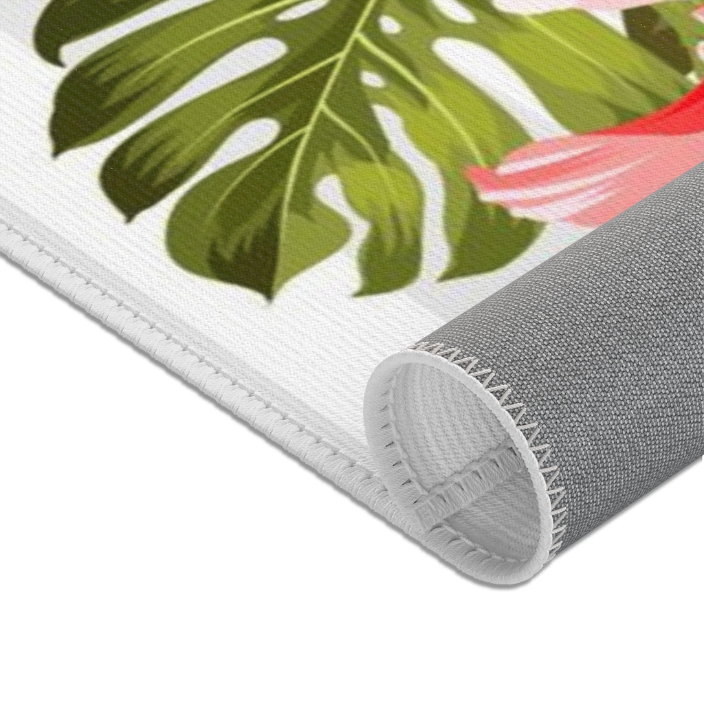 Guam CNMI Striped Hibiscus Nursery Area Rug