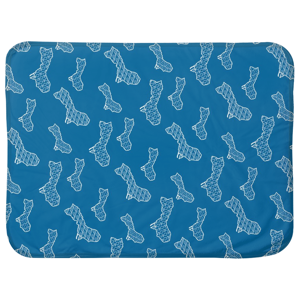 Islands of Guam Blue Sherpa Baby Blanket