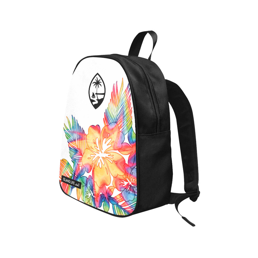 Guam Tropical Hibiscus Tie Dye Preschool Backpack